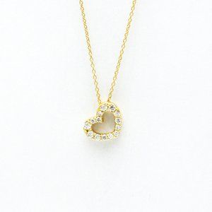 Ponte Vecchio Heart Diamond Necklace Yellow Gold (18K) Diamond Men,Women